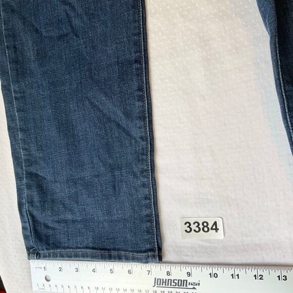 Levi’s Women Cropped Jeans size 18S - W34 L28 Blue Mid Rise Slim Fit - Picture 5 of 12